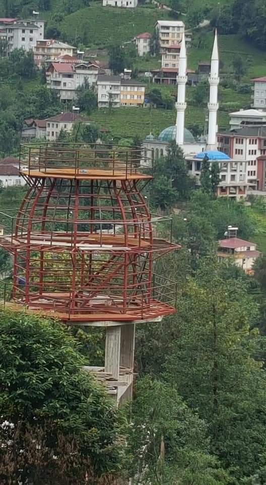 Rize Sütlüce Köyü Çelik Gözlem Kulesi